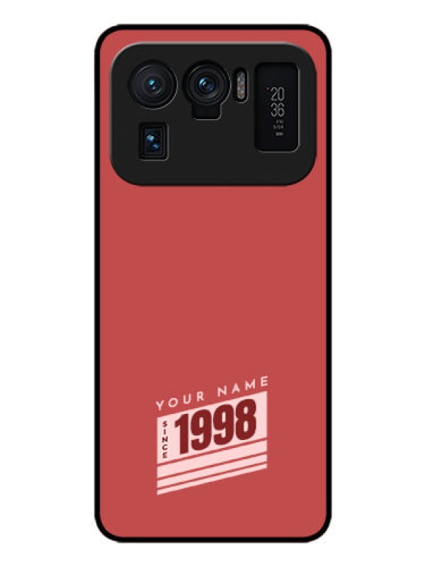 Custom Xiaomi Mi 11 Ultra 5G Custom Glass Phone Case - Red custom year of birth Design