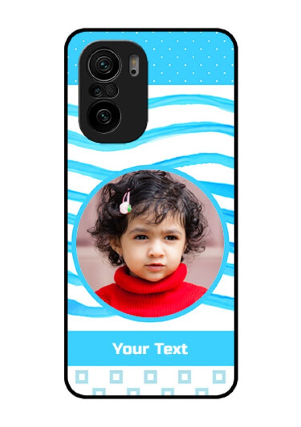 Mi 11x 5G Custom Glass Phone Case - Simple Blue Case Design