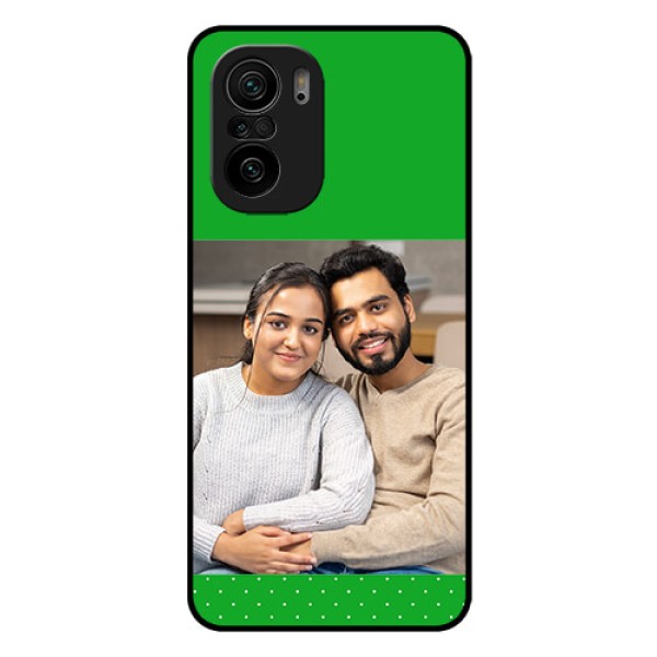 Mi 11x 5G Personalized Glass Phone Case - Green Pattern Design