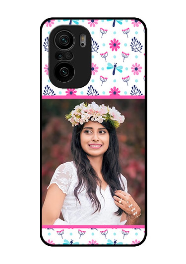 Mi 11x 5G Photo Printing on Glass Case - Colorful Flower Design