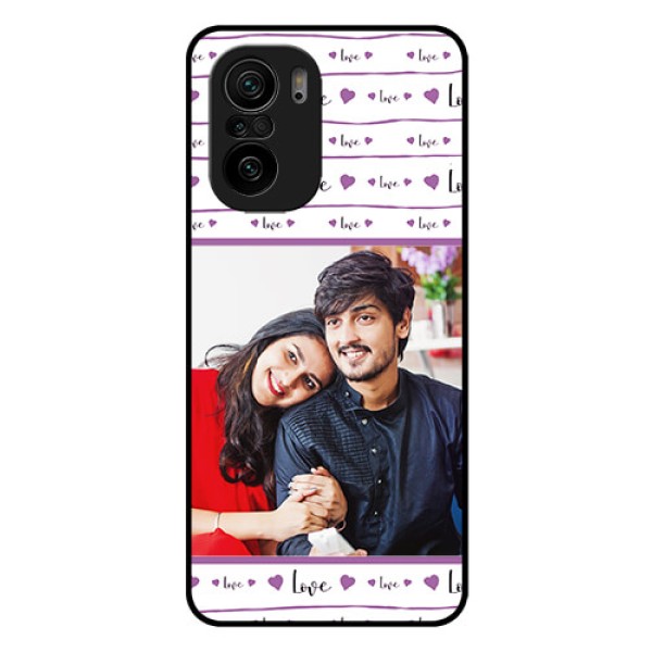 Mi 11x 5G Custom Glass Mobile Case - Couples Heart Design