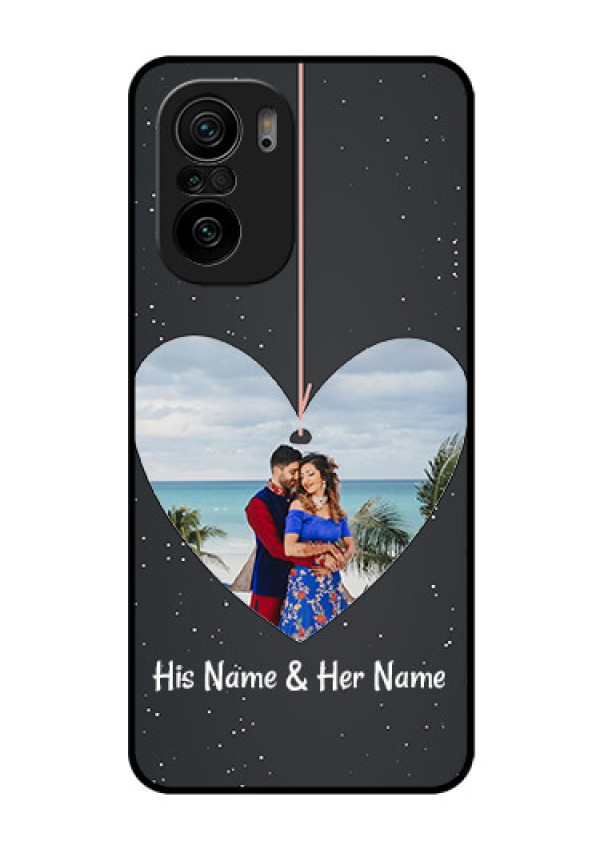 Mi 11x 5G Custom Glass Phone Case - Hanging Heart Design