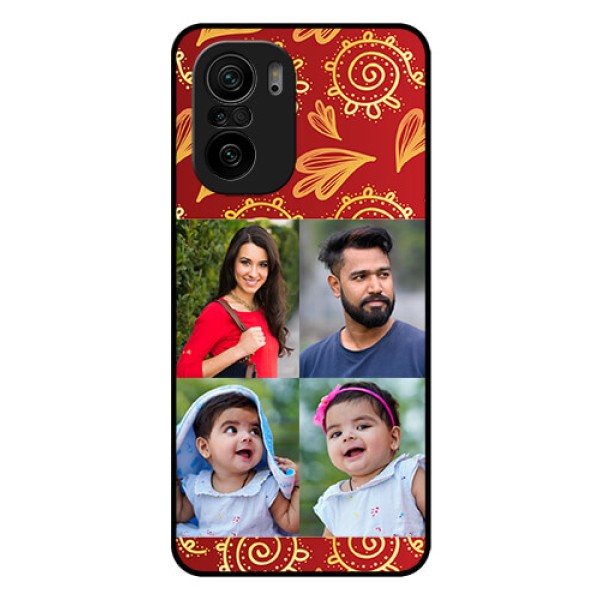 Mi 11x 5G Photo Printing on Glass Case - 4 Image Traditional Design