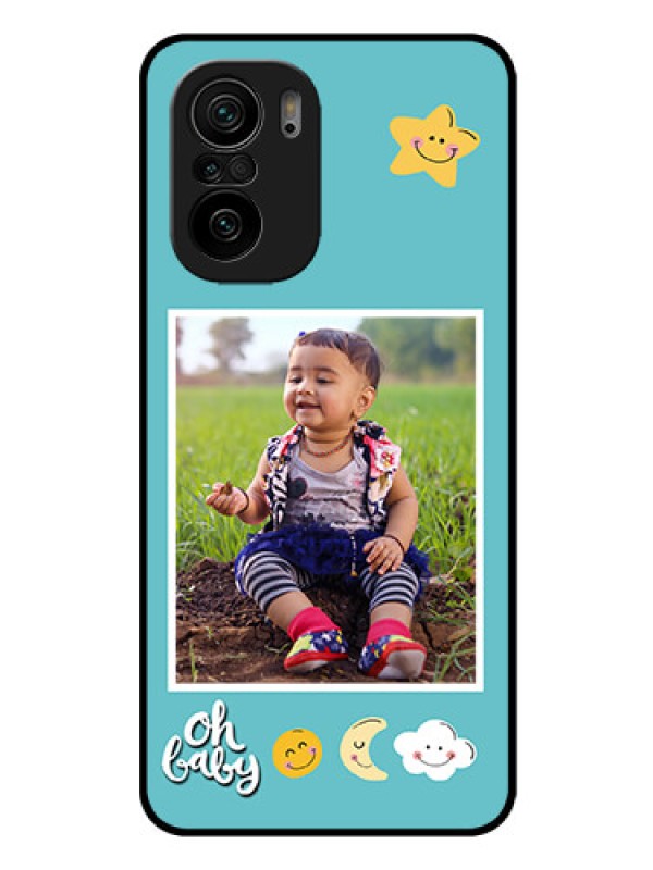 Custom Mi 11x 5G Personalized Glass Phone Case - Smiley Kids Stars Design