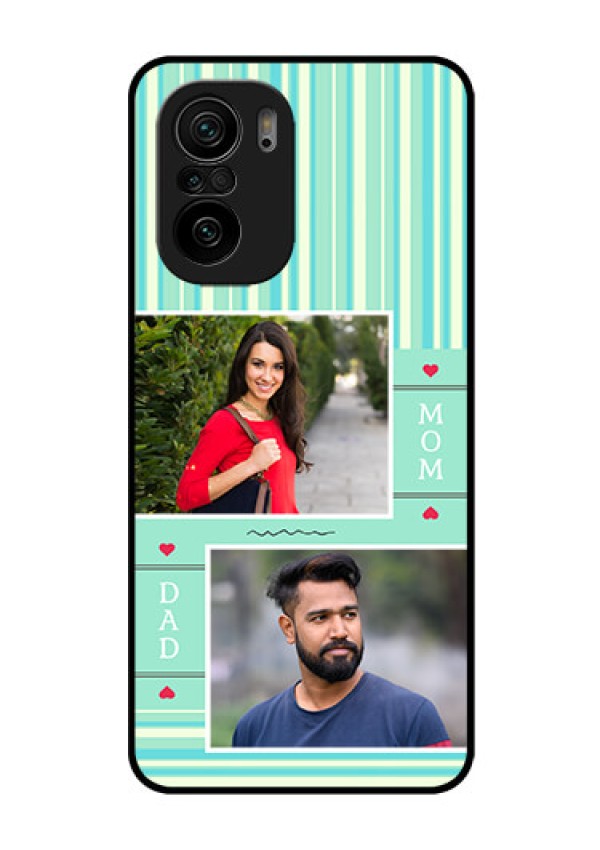 Mi 11x 5G Custom Glass Phone Case - Mom & Dad Pic Design