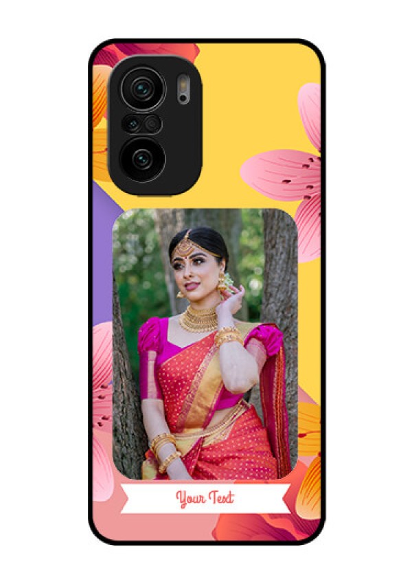 Mi 11x 5G Custom Glass Mobile Case - 3 Image With Vintage Floral Design
