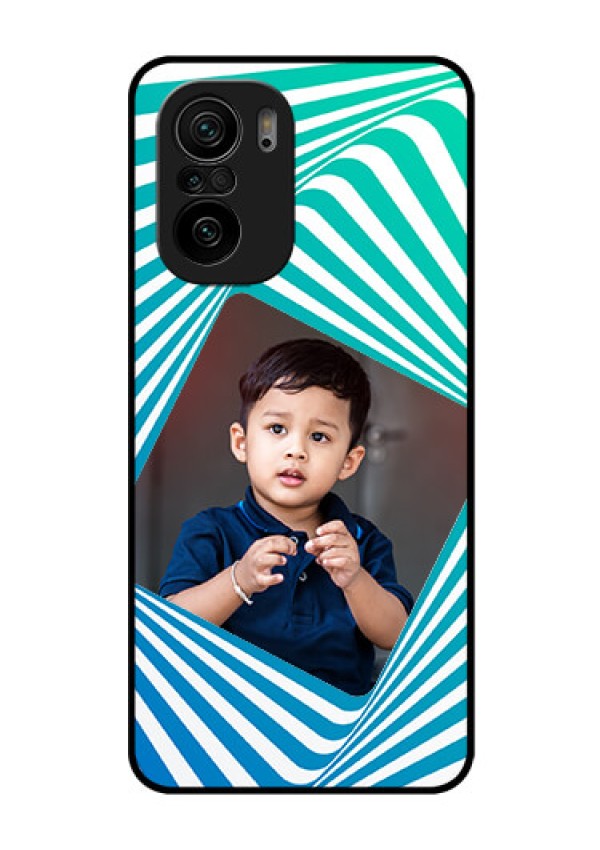 Mi 11x 5G Personalized Glass Phone Case - Abstract Spiral Design