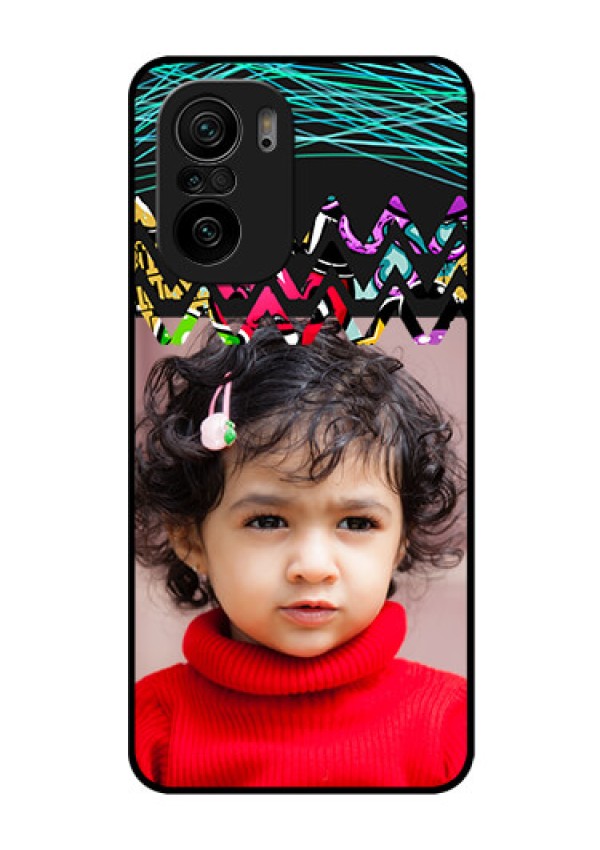 Mi 11x 5G Personalized Glass Phone Case - Neon Abstract Design