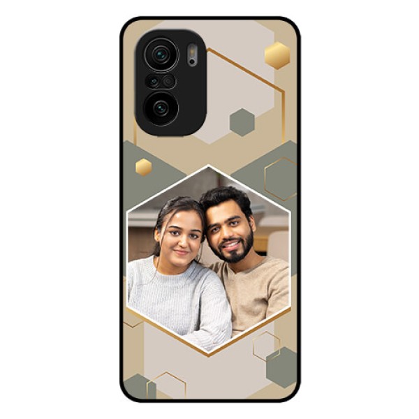 Xiaomi Mi 11X 5G Photo Printing on Glass Case - Stylish Hexagon Pattern Design