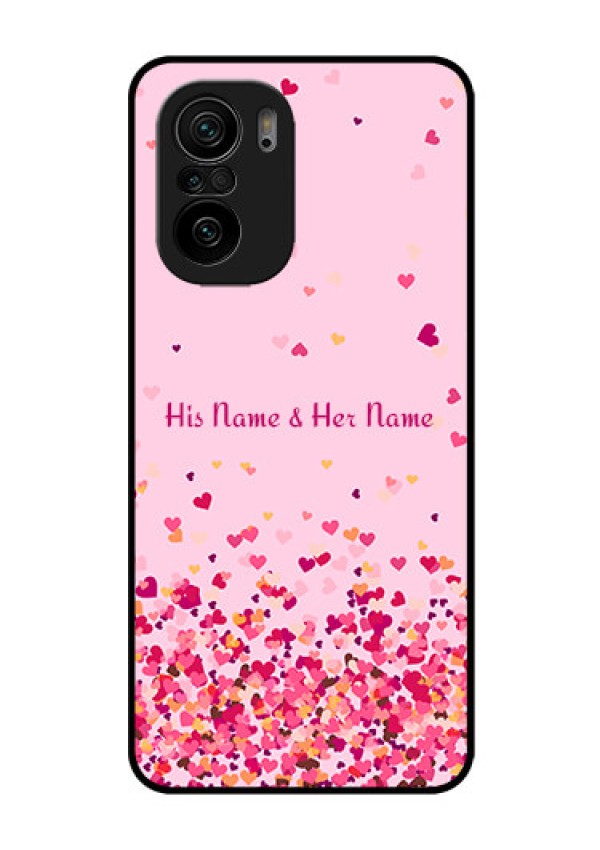 Xiaomi Mi 11X 5G Photo Printing on Glass Case - Floating Hearts Design