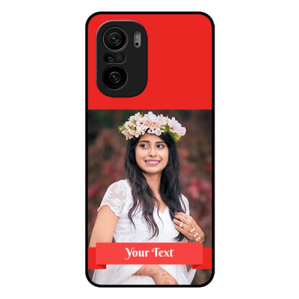 Mi 11x Pro 5G Custom Glass Phone Case - Simple Red Color Design Mi 11x Pro 5G Custom Glass Phone Case - Simple Red Color Design