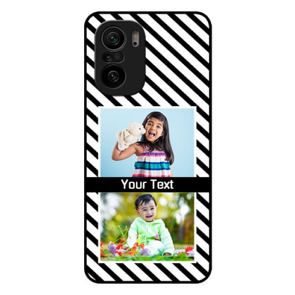 Mi 11x Pro 5G Photo Printing on Glass Case - Black And White Stripes Design