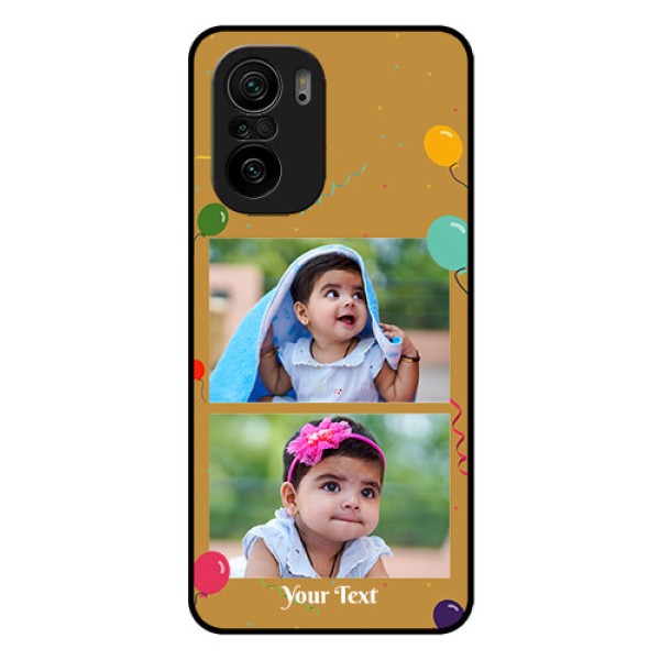 Mi 11x Pro 5G Personalized Glass Phone Case - Image Holder with Birthday Celebrations Design Mi 11x Pro 5G Personalized Glass Phone Case - Image Holder with Birthday Celebrations Design