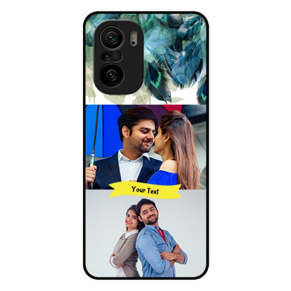 Mi 11x Pro 5G Personalized Glass Phone Case - Image with Boho Peacock Feather Design