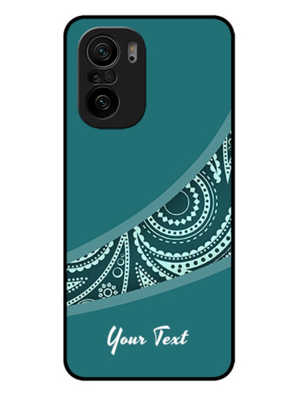 Custom Xiaomi Mi 11X Pro 5G Photo Printing on Glass Case - semi visible floral Design