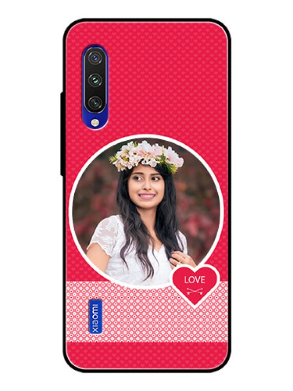 Custom Xiaomi Mi A3 Personalised Glass Phone Case  - Pink Pattern Design