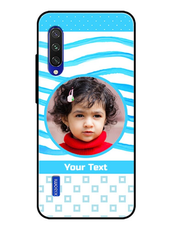 Custom Xiaomi Mi A3 Custom Glass Phone Case  - Simple Blue Case Design