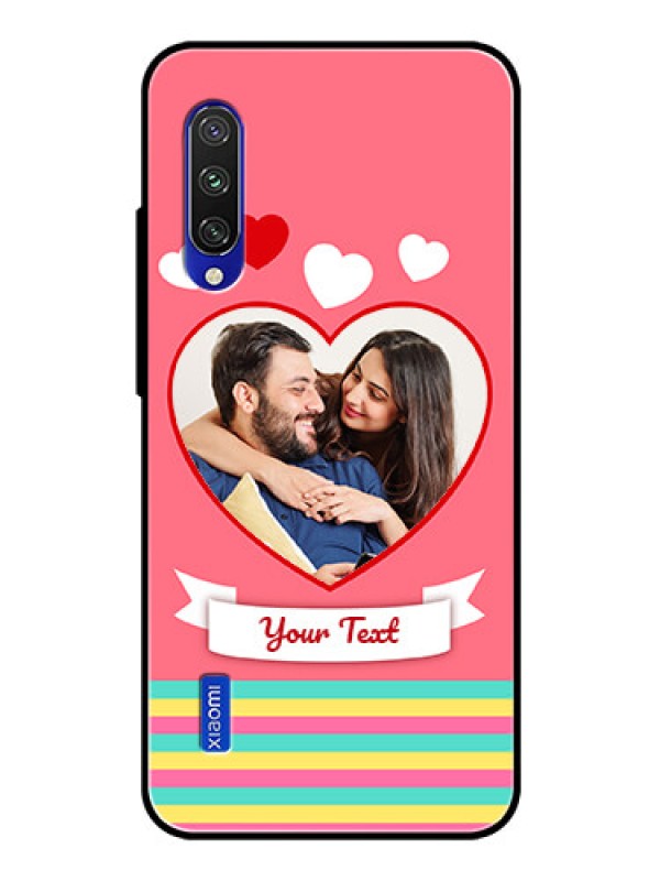 Custom Xiaomi Mi A3 Photo Printing on Glass Case  - Love Doodle Design