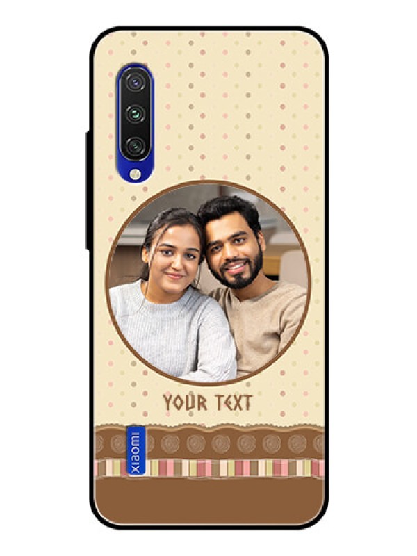 Custom Xiaomi Mi A3 Custom Glass Mobile Case  - Brown Dotted Mobile Case Design