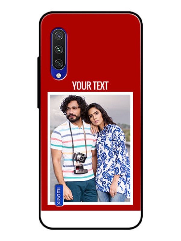 Custom Xiaomi Mi A3 Personalized Glass Phone Case  - Simple Red Color Design