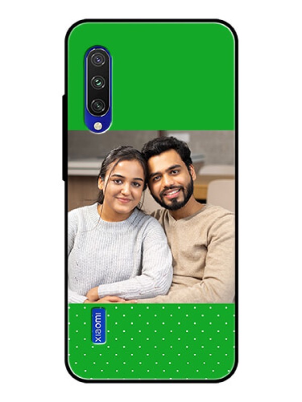 Custom Xiaomi Mi A3 Personalized Glass Phone Case  - Green Pattern Design
