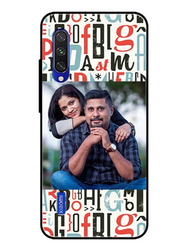 Custom Xiaomi Mi A3 Personalized Glass Phone Case  - Alphabet Design