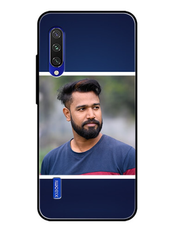 Custom Xiaomi Mi A3 Personalized Glass Phone Case  - Simple Royal Blue Design