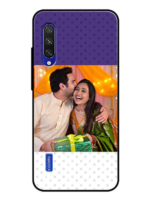 Custom Xiaomi Mi A3 Personalized Glass Phone Case  - Violet Pattern Design