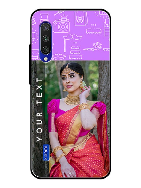 Custom Xiaomi Mi A3 Custom Glass Mobile Case  - Birthday Icons Design