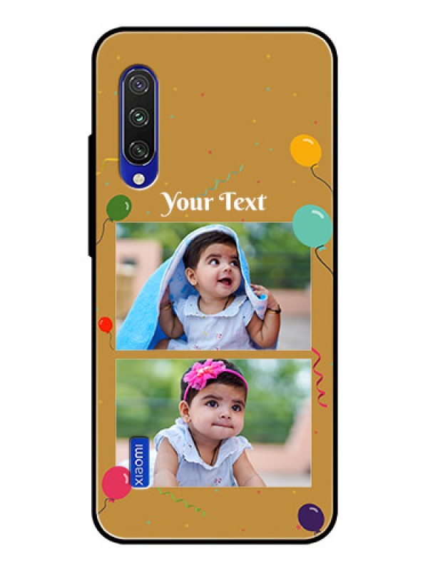 Custom Xiaomi Mi A3 Personalized Glass Phone Case  - Image Holder with Birthday Celebrations Design