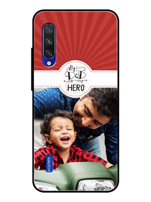 Custom Xiaomi Mi A3 Photo Printing on Glass Case  - My Dad Hero Design