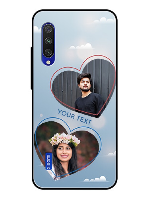 Custom Xiaomi Mi A3 Custom Glass Mobile Case  - Blue Color Couple Design 