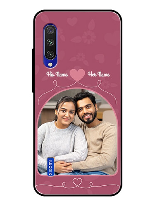 Custom Xiaomi Mi A3 Photo Printing on Glass Case  - Love Floral Design
