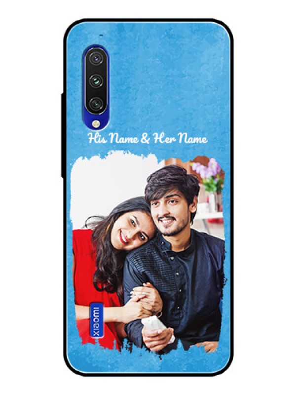 Custom Xiaomi Mi A3 Custom Glass Phone Case - Blue Color Vintage Design