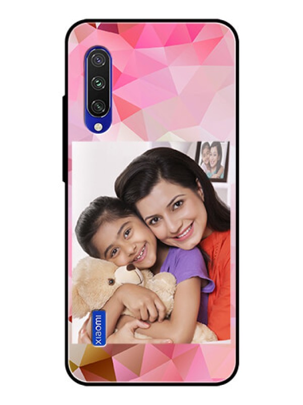 Custom Xiaomi Mi A3 Photo Printing on Glass Case  - Abstract Triangle Design