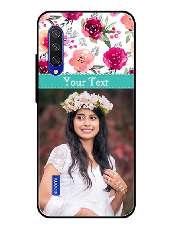 Custom Xiaomi Mi A3 Custom Glass Phone Case  - Watercolor Floral Design