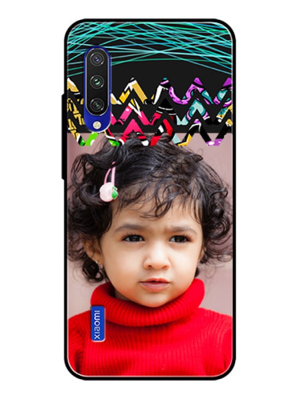 Custom Xiaomi Mi A3 Personalized Glass Phone Case  - Neon Abstract Design