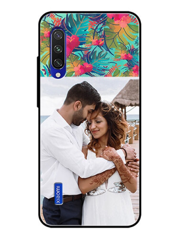 Custom Xiaomi Mi A3 Photo Printing on Glass Case  - Watercolor Floral Design