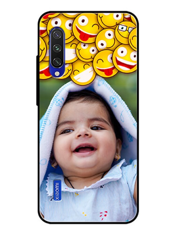 Custom Xiaomi Mi A3 Custom Glass Mobile Case  - with Smiley Emoji Design