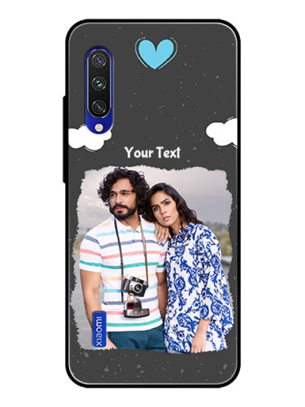 Custom Xiaomi Mi A3 Custom Glass Phone Case  - Splashes with love doodles Design