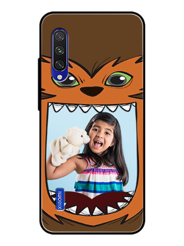 Custom Xiaomi Mi A3 Photo Printing on Glass Case  - Owl Monster Back Case Design