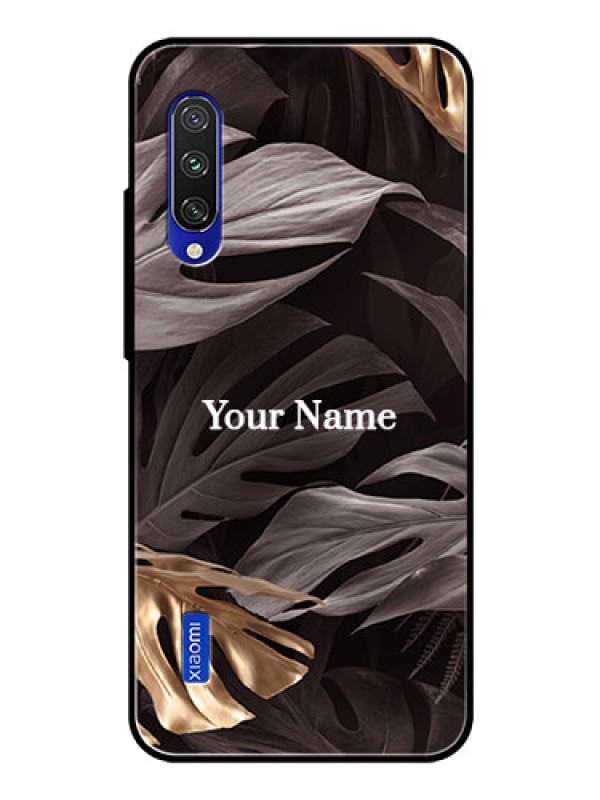 Custom Xiaomi Mi A3 Personalised Glass Phone Case - Wild Leaves digital paint Design