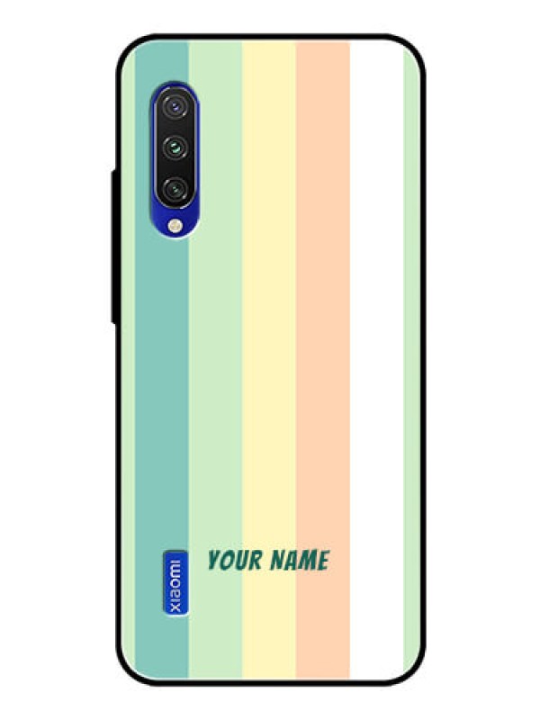 Custom Xiaomi Mi A3 Photo Printing on Glass Case - Multi-colour Stripes Design