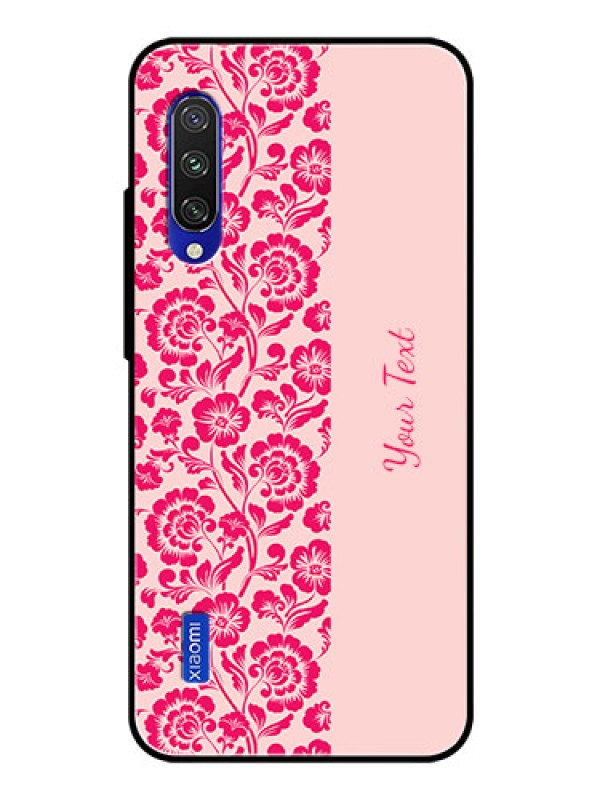 Custom Xiaomi Mi A3 Custom Glass Phone Case - Attractive Floral Pattern Design