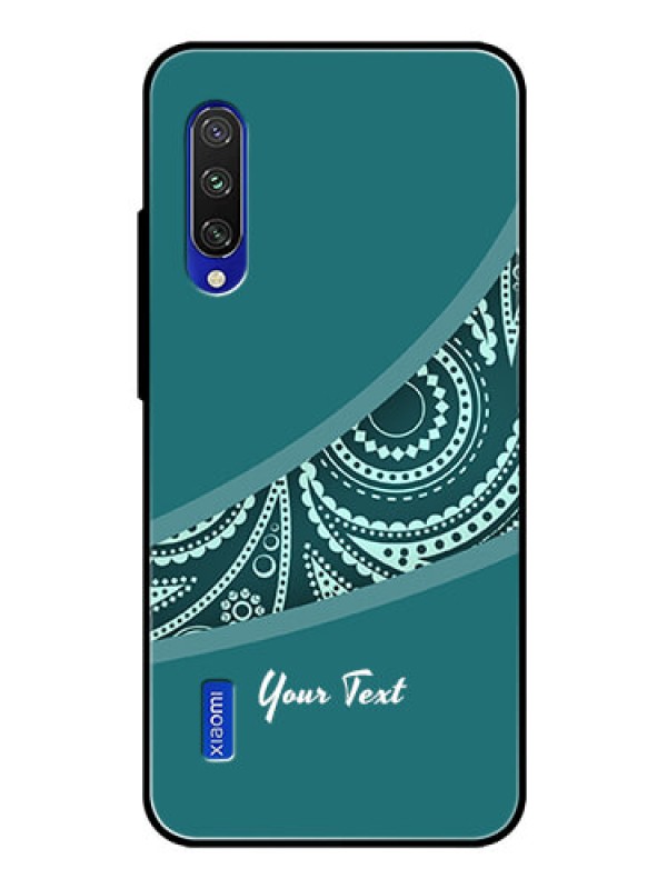 Custom Xiaomi Mi A3 Photo Printing on Glass Case - semi visible floral Design
