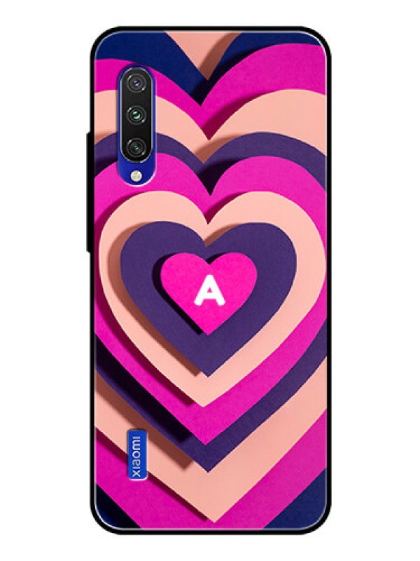 Custom Xiaomi Mi A3 Custom Glass Mobile Case - Cute Heart Pattern Design
