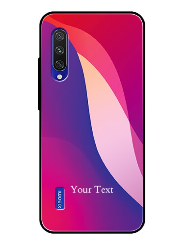 Custom Xiaomi Mi A3 Personalized Glass Phone Case - Digital abstract Overlap Design