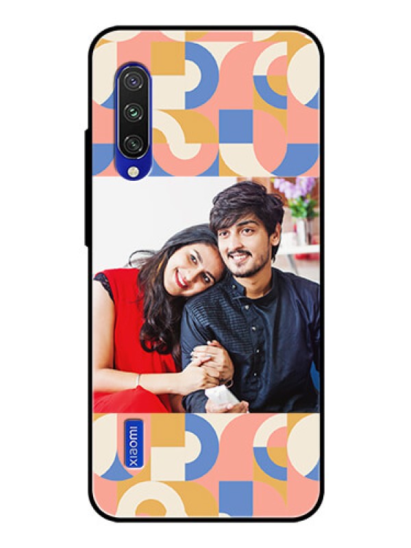 Custom Xiaomi Mi A3 Photo Printing on Glass Case - Semi-circle Maze Pattern Design