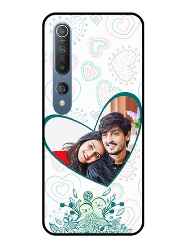 Custom Mi 10 Photo Printing on Glass Case  - Premium Couple Design
