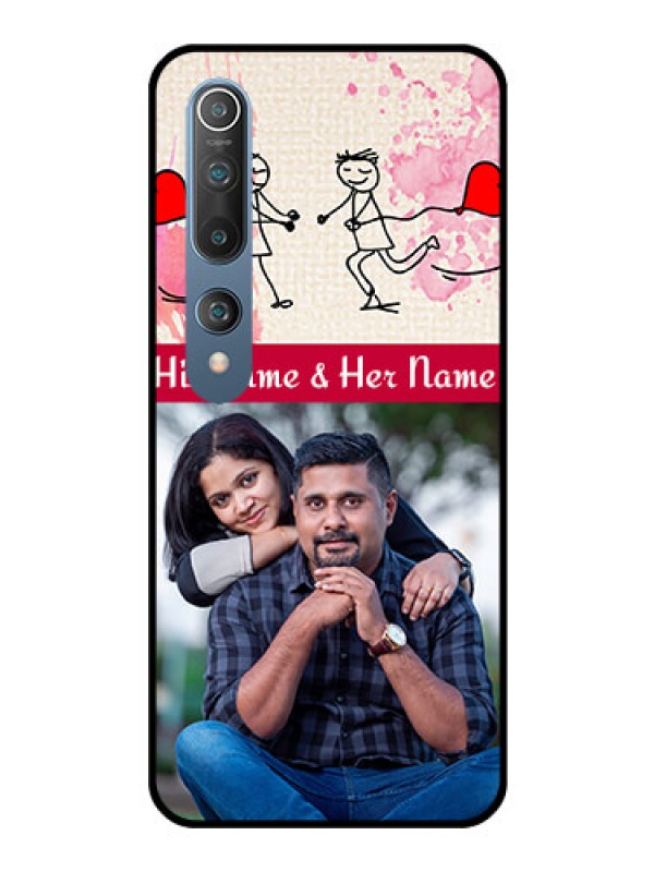 Custom Mi 10 Photo Printing on Glass Case  - You and Me Case Design